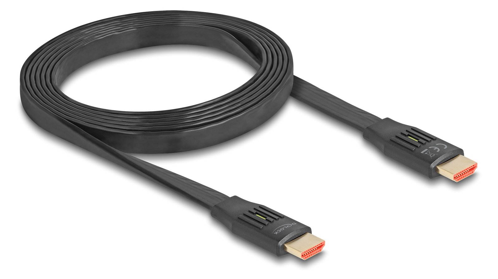 Delock High Speed HDMI Flachbandkabel 48 Gbps 8K 60 Hz 2 m