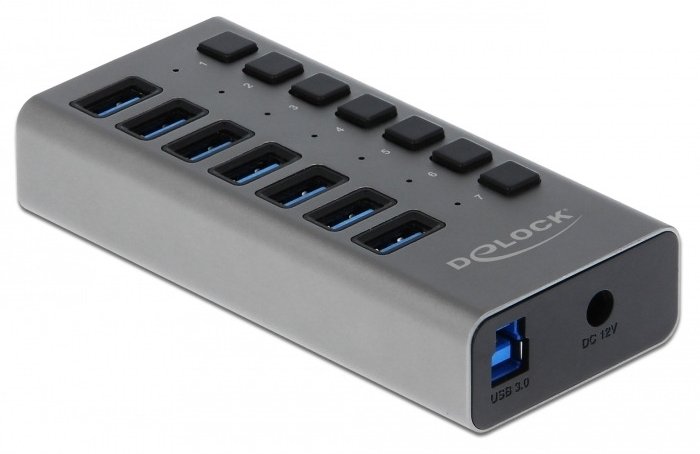 Delock Hub - 7 x SuperSpeed USB 3.0 - Desktop
