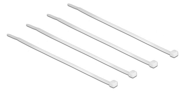 Delock Kabelbinder - 20 cm - durchsichtig (Packung mit 100)