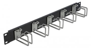 Delock Kabelführungsplatte für Schaltschrank - Schwarz - 1U - 48.3 cm (19) von LumaTech