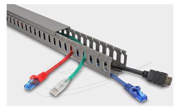 Delock Kabelkanal - wiring, 40 x 40 mm - geeignet für Wandmontage, Boden montierbar, Deckenmontage möglich von LumaTech