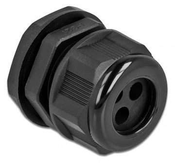 Delock Kabelverschraubung - Schwarz (Packung von LumaTech