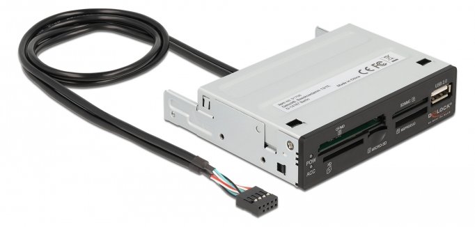 Delock Kartenleser - 8,9 cm (3,5 Zoll) (MS, MS PRO, MMC, MS Duo, xD, CF, microSD, microSDHC, microSDXC)