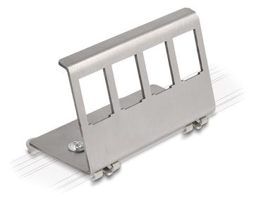 Delock Keystone Metall Halterung 4 Port für Hutschiene von LumaTech