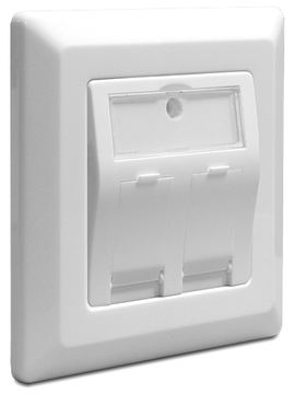 Delock Keystone Wall Outlet - Wanddose - weiß, RAL 9010 von LumaTech