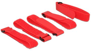 Delock Klettverschluss - 30 cm - Rot (Packung von LumaTech