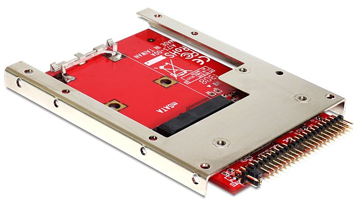 Delock Konverter IDE 44 Pin > mSATA mit 2.5? Rahmen - Speicher-Controller - mSATA (6.4 cm)