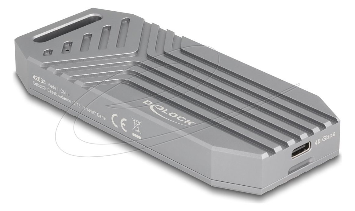 Delock M.2 NVMe SSD Gehäuse USB 40 Gbps - werkzeugfrei