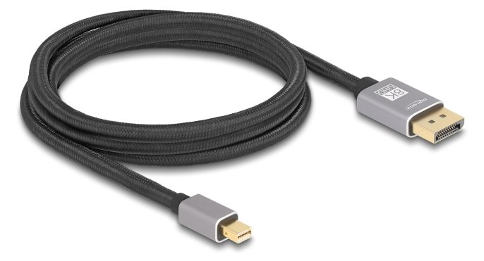 Delock Mini DisplayPort zu 8K 60 Hz 2 m grau - Kabel - Digital/Display/Video von LumaTech