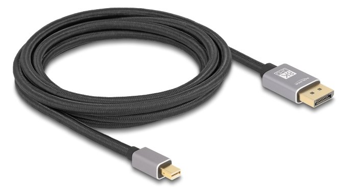 Delock Mini DisplayPort zu 8K 60 Hz 3 m grau - Kabel - Digital/Display/Video von LumaTech