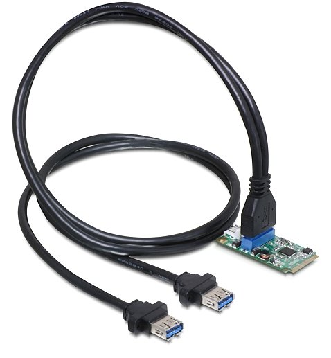 Delock MiniPCIe I/O PCIe full size 1 x 19 Pin USB 3.0 Pin Header