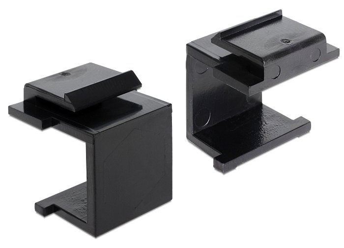Delock Modulareinsatzkappe - Schwarz (Packung mit 4)