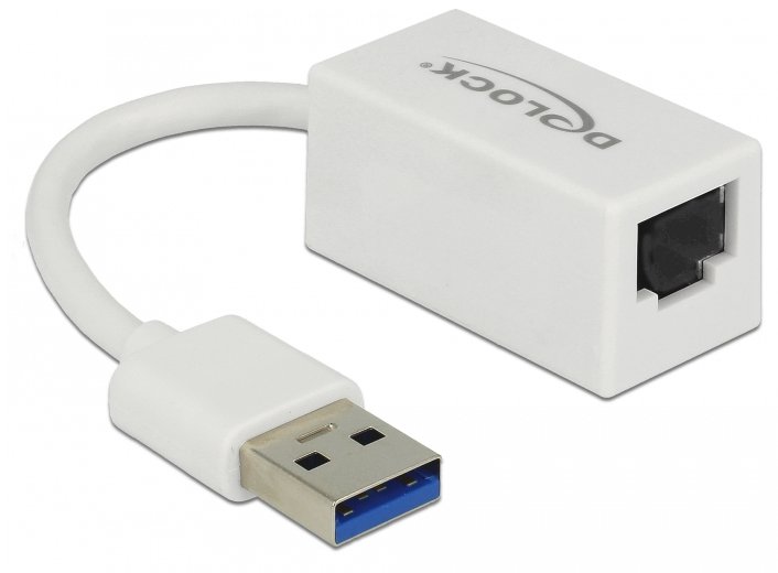 Delock Netzwerkadapter - USB 3.1 Gen 1 - Gigabit Ethernet x 1 - Weiß