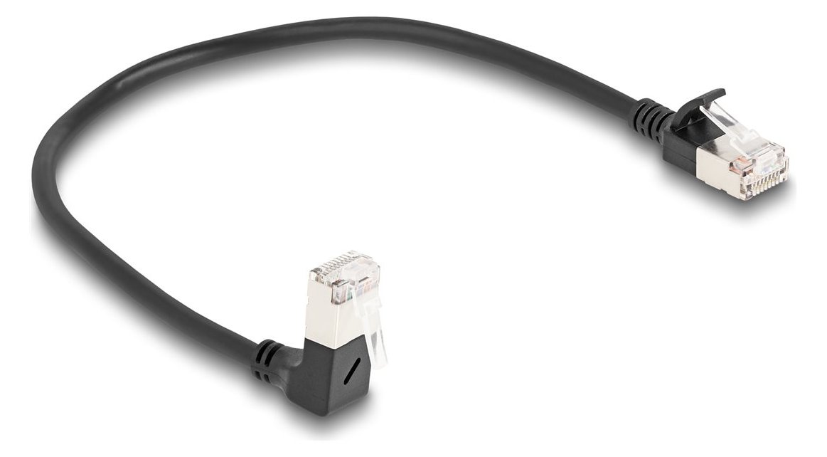 Delock Netzwerkkabel - RJ-45 (M) nach unten abgewinkelt zu RJ-45 (M)