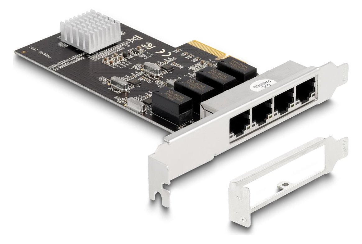 Delock PCI Express x4 Karte 4 x RJ45 Gigabit LAN RTL8111 - PCIe - RJ-45 - PCIe 2.0 - Silber - PC - Windows 10