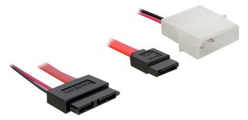 Delock SATA Slimline ALL-in-One cable - SATA-Kabel - Slimline SATA, 4-Pin interner Netzstecker (5 V) von LumaTech