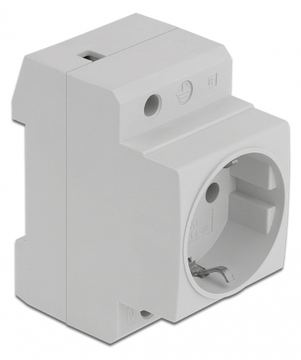 Delock Schutzkontakt-Steckdose für Hutschienenmontage 5 Stück - CEE 7/3 - Grau - Kunststoff - 250 V - 16 A - 64 mm von LumaTech