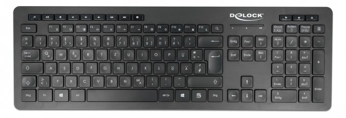 Delock Silent - Tastatur - kabellos - 2.4 GHz - TL: Deutsch, QWERTZ