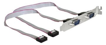 Delock Slotbracket > 2x serial - Serielles Bedienfeld - 9-poliger serieller Kopf (W) von LumaTech