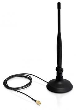 Delock SMA WLAN Antenna with Magnetic Stand and Flexible Joint 4 dBi von LumaTech