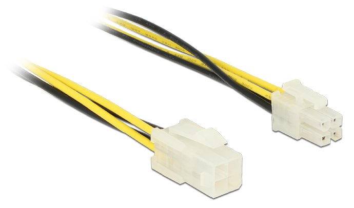 Delock Spannungsversorgungs-Verlängerungskabel - 4 PIN ATX12V (M)
