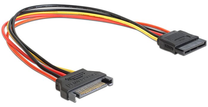 Delock Spannungsversorgungs-Verlängerungskabel - SATA-Stromstecker (W)