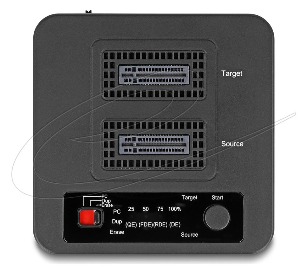 Delock SSD-Dockingstation - clone and erase function Schächte: 2 - M.2 - M.2 NVMe Card / PCIe (NVMe)