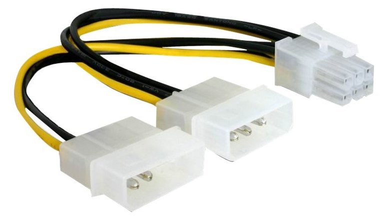 Delock Stromkabel - 6-poliges PCIe Power (W)