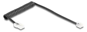 Delock Telefonkabel - RJ-11 (M) zu RJ-45 (M) - 1 m - gewickelt - Schwarz von LumaTech
