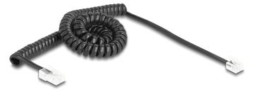 Delock Telefonkabel - RJ-11 (M) zu RJ-45 (M) - 3 m - gewickelt - Schwarz von LumaTech