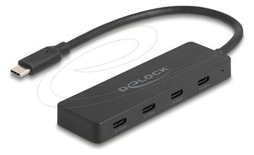 Delock USB 10 Gbps Type-C Hub mit 4 x Buchse schwarz von LumaTech