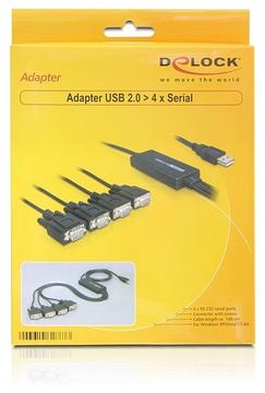 Delock USB 2.0 > 4 x Serial Adapter - Serieller Adapter von LumaTech