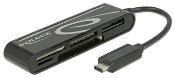 Delock USB 2.0 Card Reader USB Type-C male 5 Slots - Kartenleser - All-in-one (Multi-Format) von LumaTech