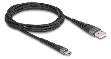Delock USB 2.0 Kabel Typ-A Stecker zu Type-C mit verlängertem Knickschutz - 2 m - Kabel - Digital/Daten von LumaTech