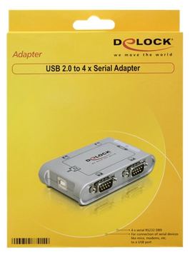 Delock USB 2.0 to 4 port serial HUB - Serieller Adapter von LumaTech