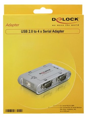 Delock USB 2.0 to 4 port serial HUB - Serieller Adapter