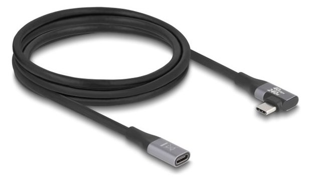 Delock USB 20 Gbps Verlängerungskabel gewinkelt links rechts PD 3.1 Extended Power - Digital/Daten - Verlängerungskabel