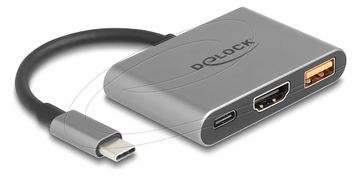 Delock USB Type-C Adapter zu HDMI 4K 30 Hz mit Typ-A und PD 2.0 90 von LumaTech