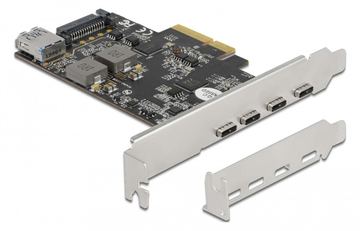 Delock USB-Adapter - PCIe 3.0 x4 Low-Profile - USB-C 3.2 Gen 2 x 4 + USB 3.2 Gen 2 (intern) von LumaTech