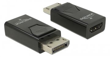Delock Videoadapter - DisplayPort männlich zu HDMI weiblich - Schwarz - passiver Konverter, unterstützt 4K 30 Hz von LumaTech