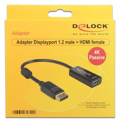 Delock Videoanschluß - DisplayPort (M) bis HDMI (W) von LumaTech