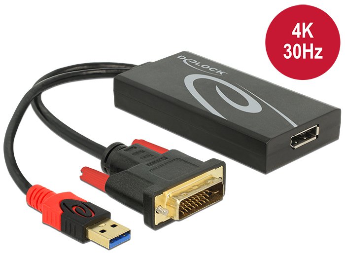 Delock Videokonverter - DVI - DisplayPort - Schwarz