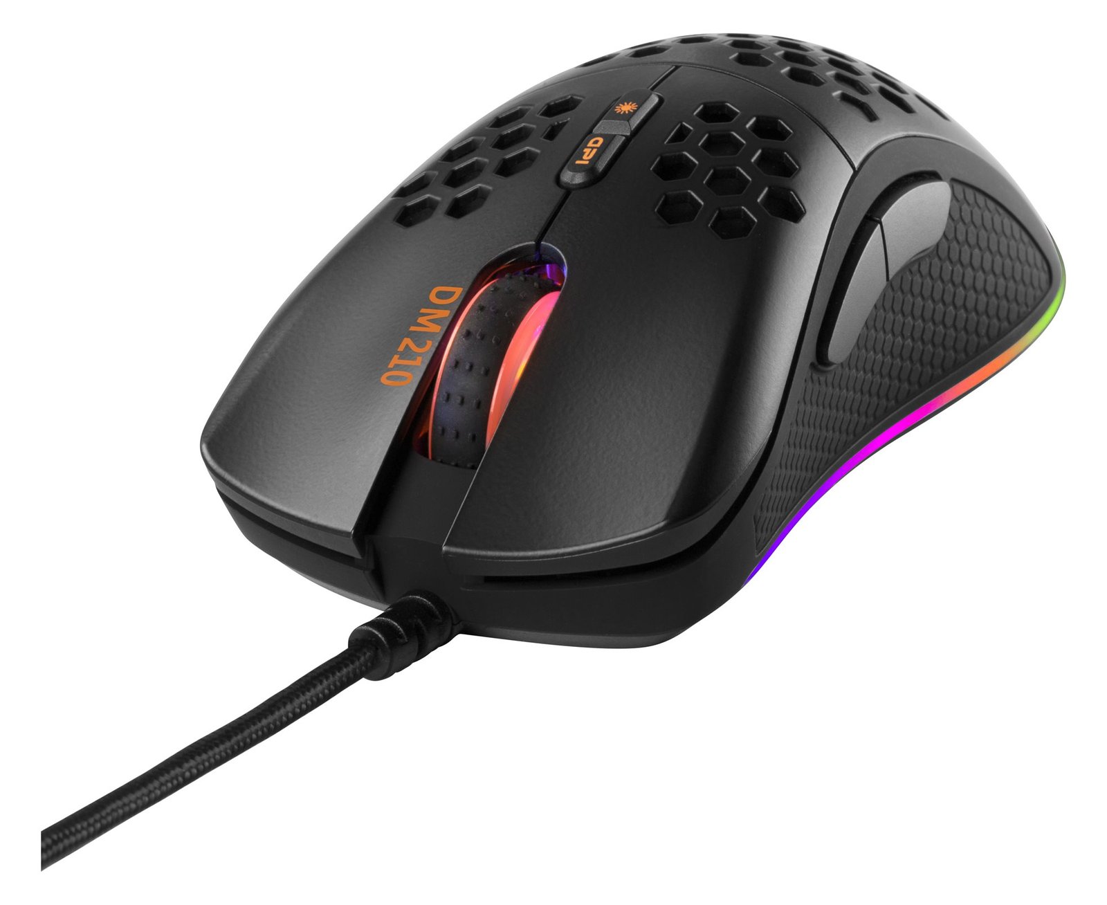 Deltaco DM210 - rechts - USB Typ-A - 6400 DPI - Schwarz