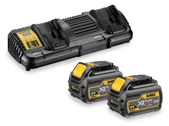 DeWalt DCB132T2 54V XR FlexVolt Starterset 18/54V, 6.0/2.0Ah, Li-Ionen, 2 Akkus [12.0Ah] [216Wh]
