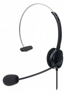 Manhattan Mono On-Ear Headset (USB) (Clearance Pricing), Microphone Boom (padded) von LumaTech