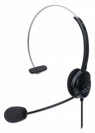 Manhattan Mono On-Ear Headset (USB) (Clearance Pricing), Microphone Boom (padded)