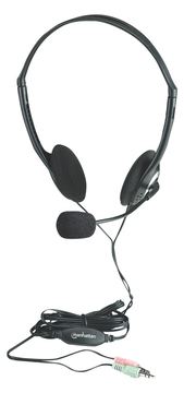 Manhattan Stereo On-Ear Headset (3.5mm), Microphone Boom, In-Line Volume Control, Foam Earpads, Standard 2x 3.5mm stereo von LumaTech