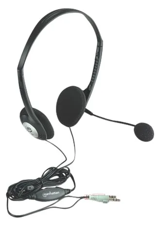 Manhattan Stereo On-Ear Headset (3.5mm), Microphone Boom, In-Line Volume Control, Foam Earpads, Standard 2x 3.5mm stereo, Ansicht 2