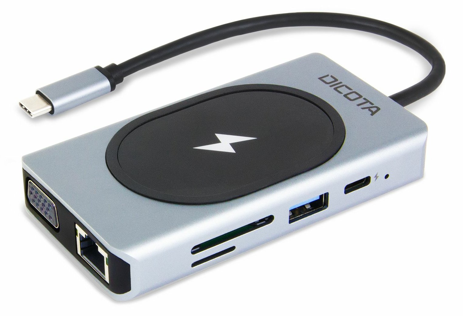 Dicota USB-C 10-in-1 Charging Hub 4K PD 100W silver - PC-/Server Netzteil