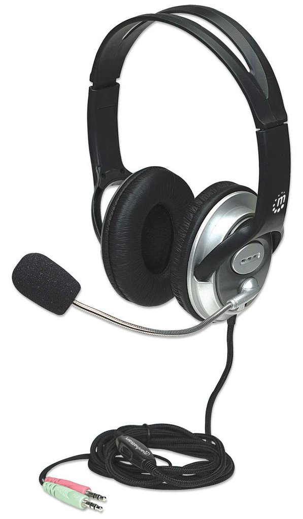 Manhattan Stereo Over-Ear Headset (3.5mm), Microphone Boom (padded)